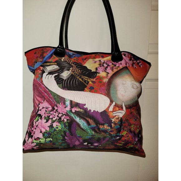 Woman's  Handbag Geisha Tote Shoppers  Mystery Woman Tote Multicolor - Picture 6 of 15